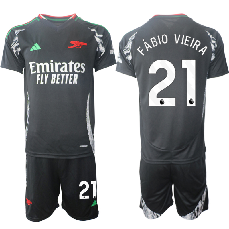 Men 2024-2025 Club Arsenal away Black #21 Soccer Jersey